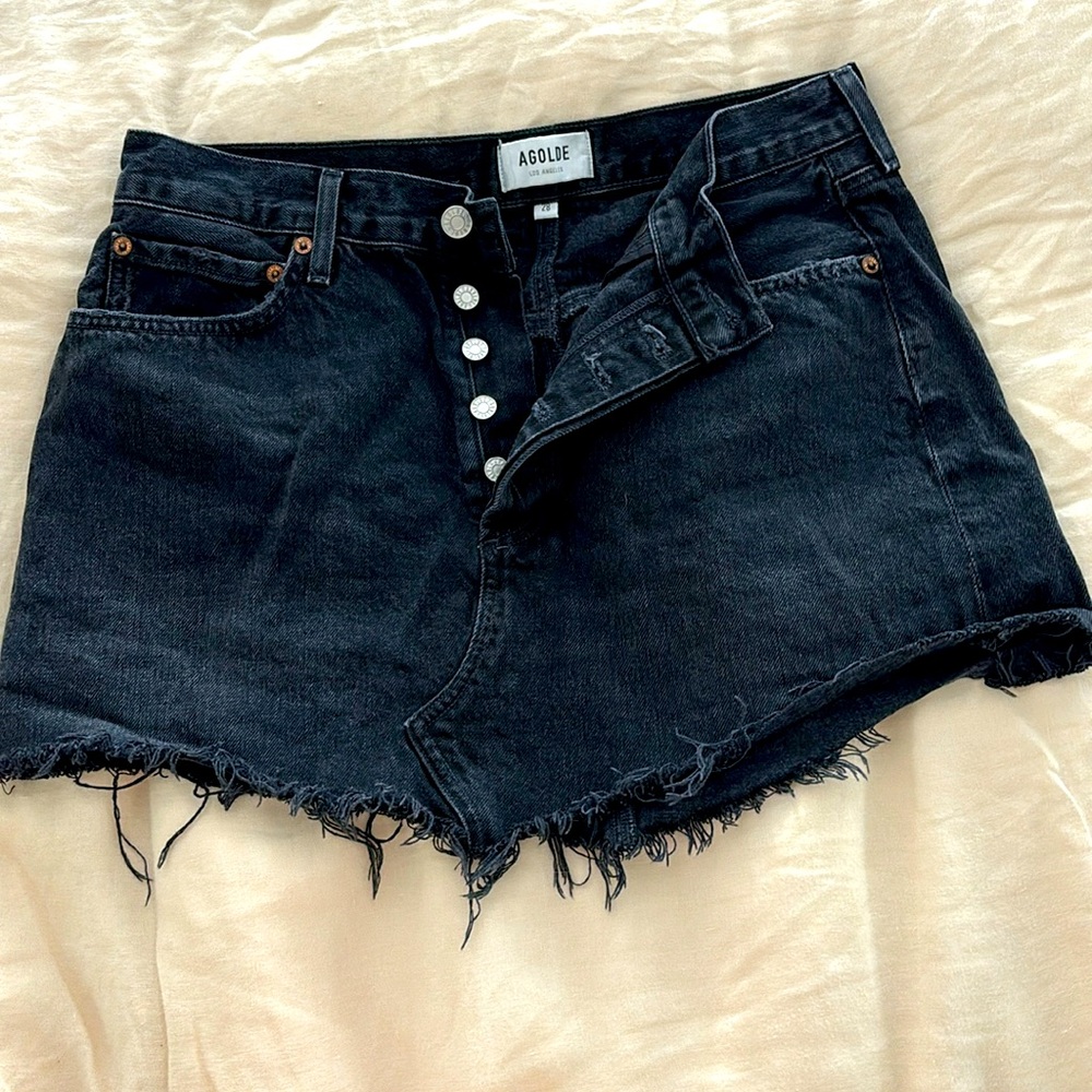 Agolde black Jean skirt